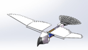 双程形状记忆合金驱动的高频响应智能尾翼扑翼飞行器